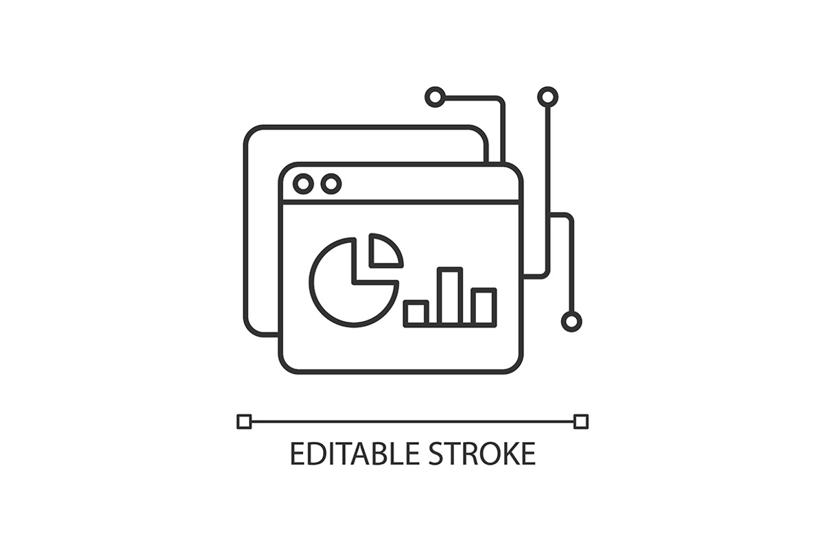 Data intelligence platform icon, an Outline Icon by IMG visuals icons