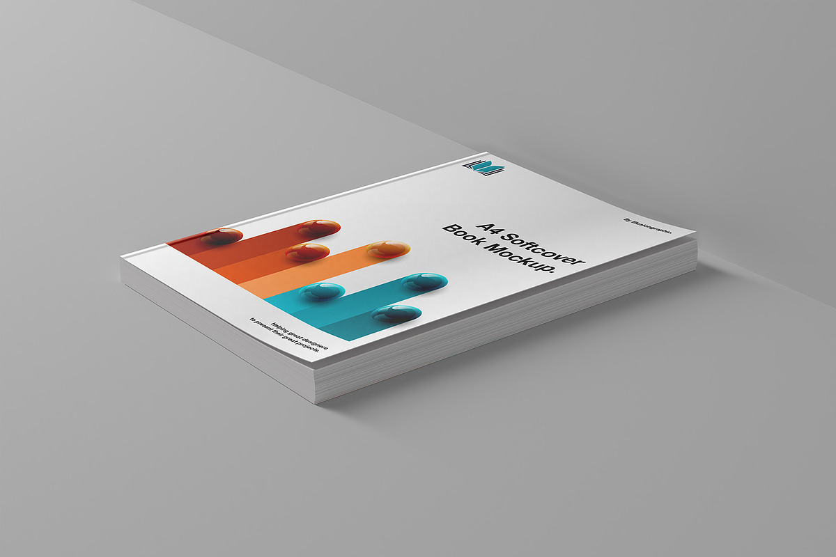 A4 Softcover Book Mockup - 10 views, a Books & Magazine Mockup by Illusiongraphic (Photo 10 of 25)