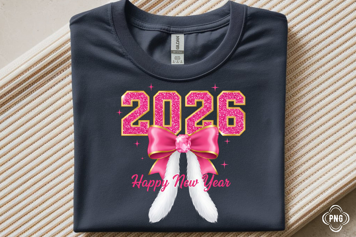 Pink Bow New Year Sublimination, an Illustration by SinaCreation (Photo 1 of 11)