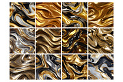Gold Liquid Seamless Pattern, a Pattern Graphic by Forhadx5 (Thumbnail 4 of 6)