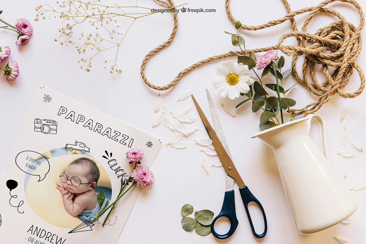 Baby Announcement Card, a Card Template by Cyrah's Collection (Photo 3 of 3)