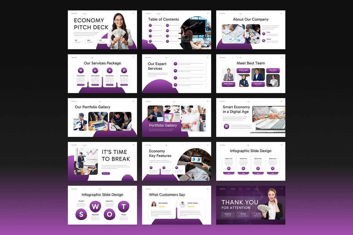 Economy Pitch Deck preview 4
