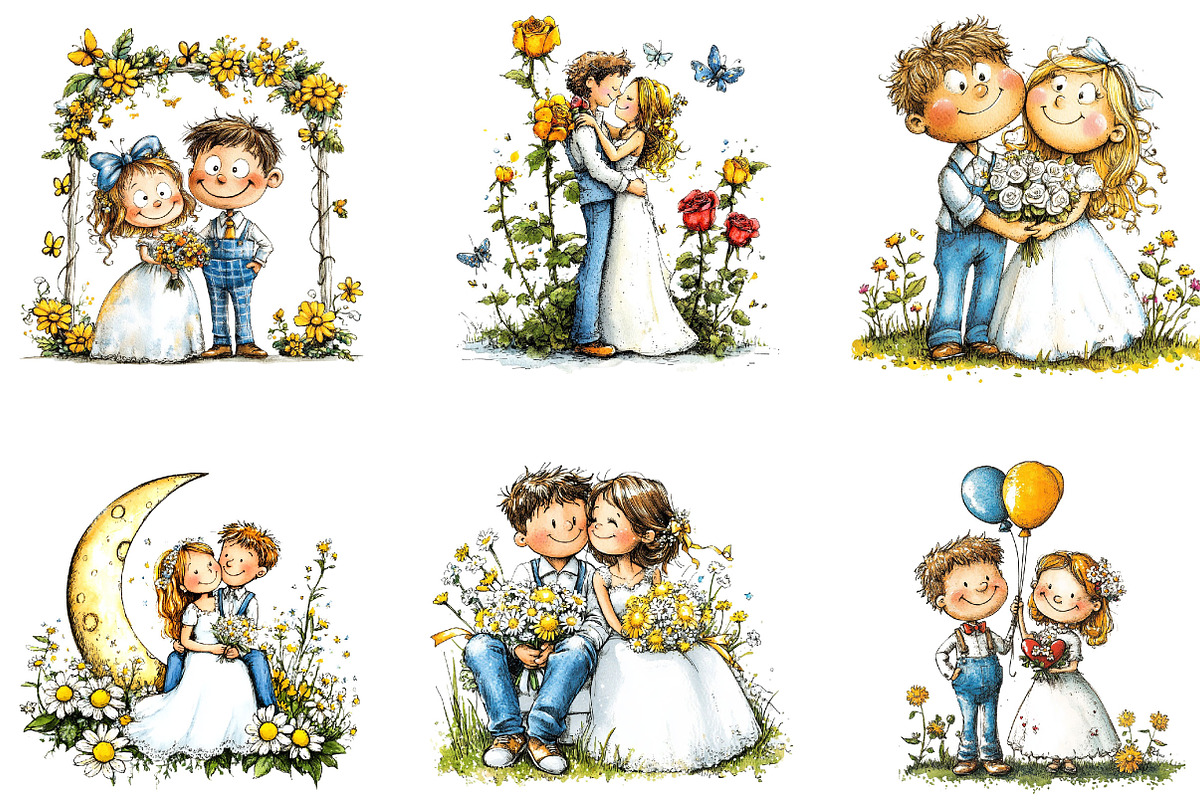 Elegant Wedding Couple PNG, a Person Illustration by Designking (Photo 3 of 5)