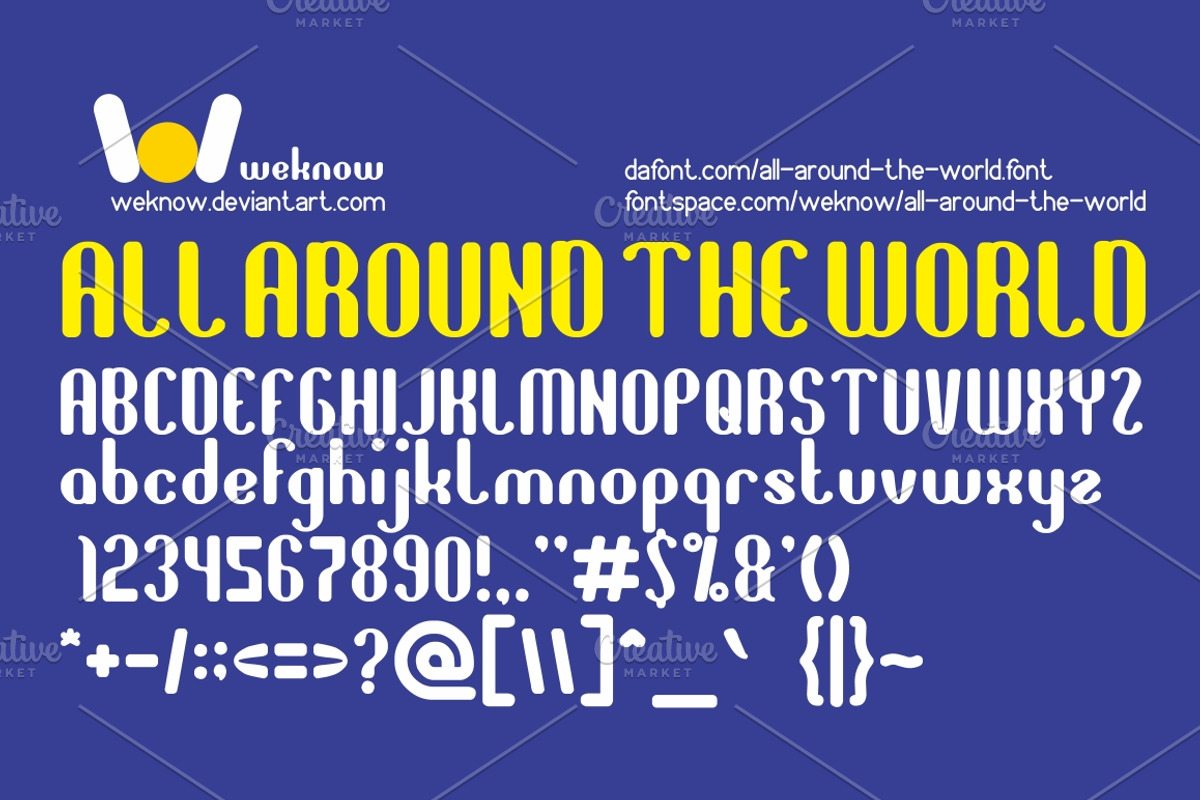 all around the world font
