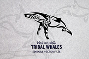 20 Whale Tribal Designs Bundle, a Pattern Graphic by Natsuhisui (Thumbnail 1 of 12)