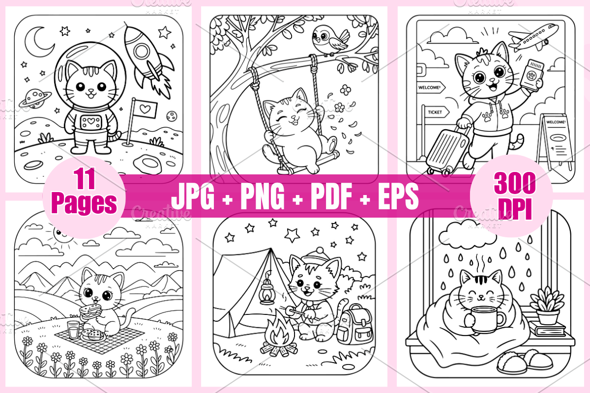 Meow Moments Cute & Cozy For Kids, a Decorative Illustration by Coco Bloom (Photo 2 of 3)