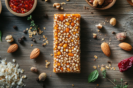 A healthy snack bar made with nuts a, a Background Photo by Pixeness