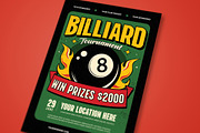 Billiard Tournament Flyer Template, a Flyer Template by megarez (Thumbnail 3 of 3)
