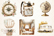 Watercolor Antique Ivory Travel Clip, an Illustration by Libby Wishes (Thumbnail 4 of 6)