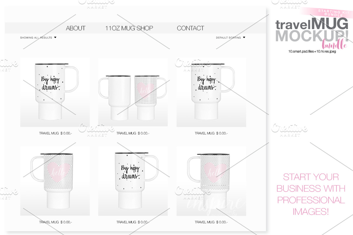 15oz Plastic Travel Mug Mockup Bundl, a Cups & Container Mockup by Inspire Mockups (Photo 3 of 5)