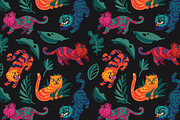 Chinese Tigers, a Pattern Graphic by PenguinHouse (Thumbnail 3 of 12)