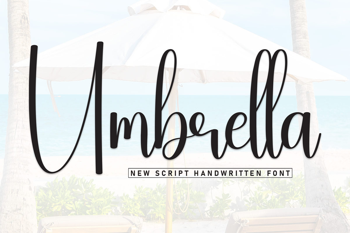 Umbrella | Script Font, a Handwritten Font by Scratchones (Photo 1 of 8)