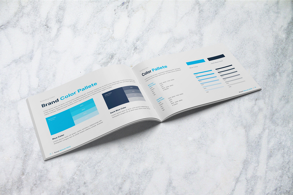 Brand Manual Landscape Brochure, a Brochure Template by BumbleGraph Studio (Photo 3 of 15)