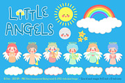 Little Angels Digital Clipart, an Education Illustration by Cozy Cat Design (Thumbnail 1 of 5)
