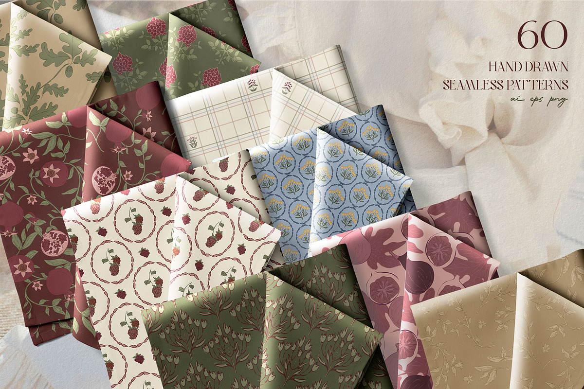 Heirloom Harvest Patterns & Frames, a Pattern Graphic by Mio Buono (Photo 2 of 15)