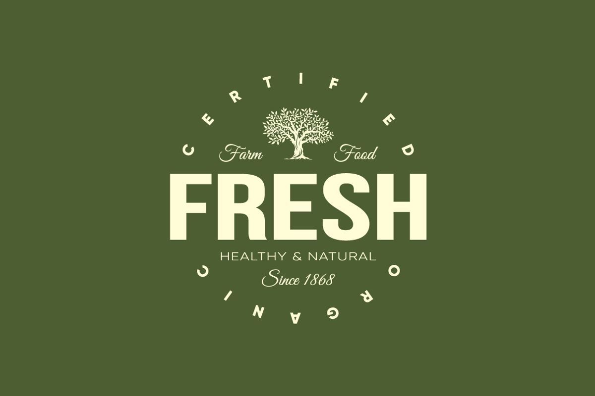 Organic natural food tree logo, a Food Illustration by provector (Photo 4 of 4)