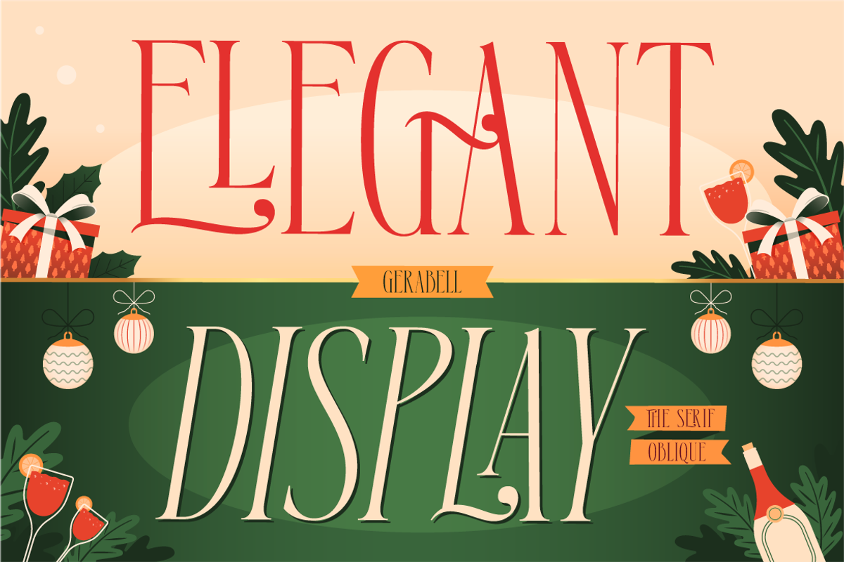 Gerabell - Condensed Christmas Serif, a Serif Font by Burntilldead (Photo 4 of 12)