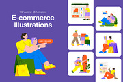 100 E-Commerce Illustration Bundle, a Person Illustration by Brickclay (Thumbnail 1 of 6)