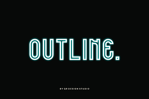 Glow Outliner Futuristic & Neon Font