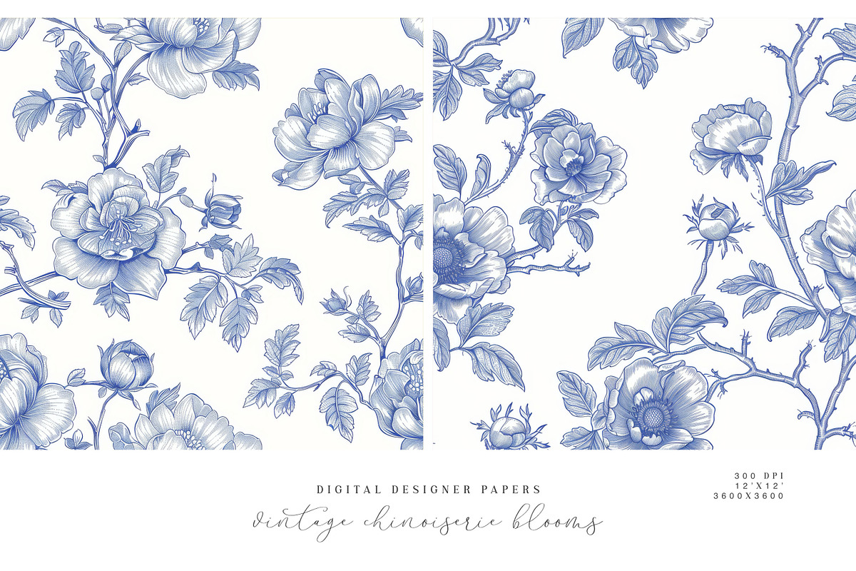 Chinoiserie Seamless Pattern Set, a Pattern Graphic by Patishop Art (Photo 3 of 9)
