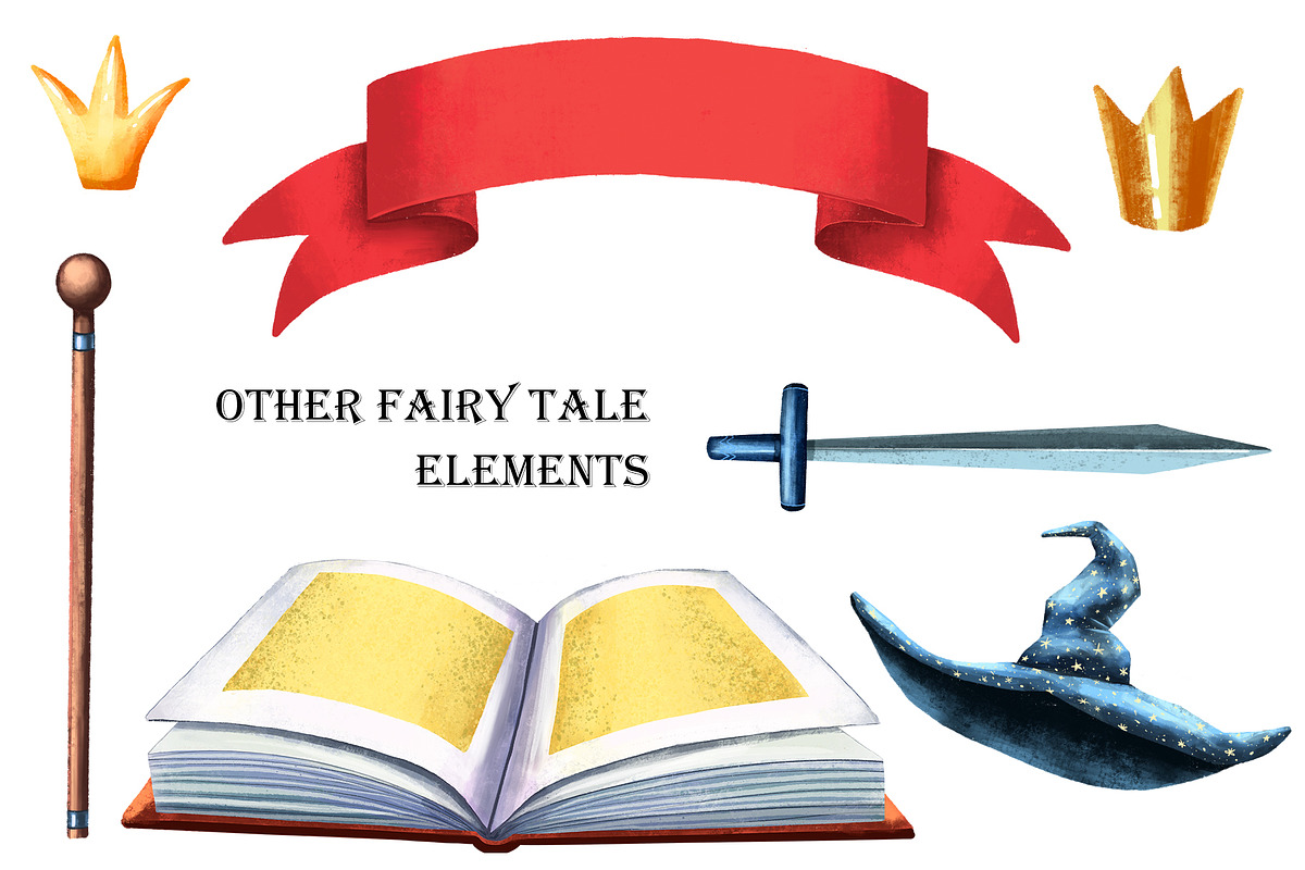 Fairy Tale - Clipart Set, an Illustration by Mashamashastu (Photo 8 of 12)