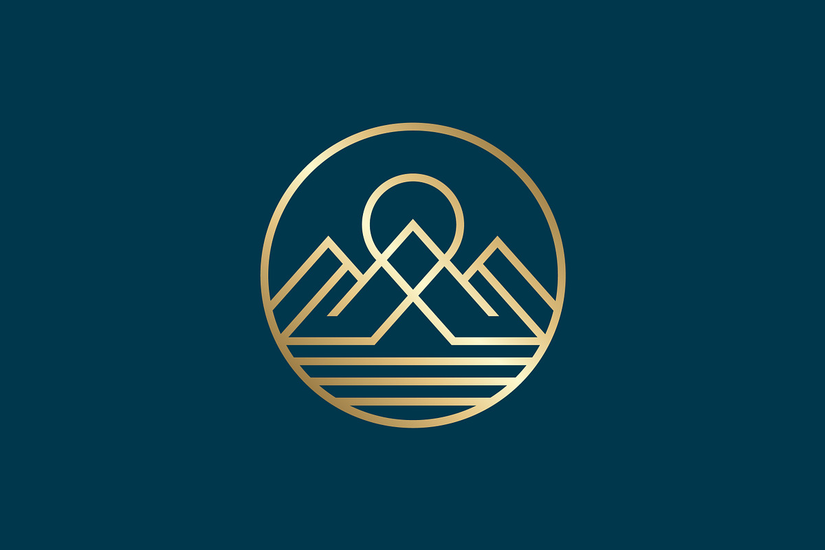 Sunrise Mountains Peak Logo, a Branding & Logo Template by Signatoro (Photo 1 of 2)