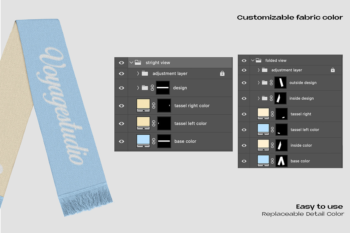 Scarf mockup, an Apparel Mockup by Voyage Studio (Photo 4 of 4)