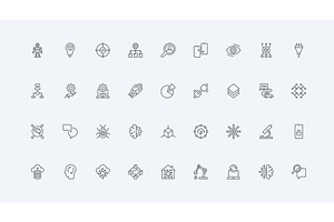 Ai technology machine learning icons, a Technology Illustration by Lemberg Vector