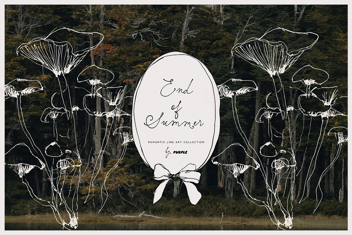 End of Summer: Line Art Collection, a Decorative Illustration by Purple (Photo 12 of 12)