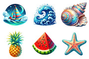Summer Clipart Bundle, a Seasonal Illustration by DreamArtGraphic (Thumbnail 4 of 4)