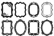 Black & White Polka Dot Frames, an Object Graphic by Pattern Whimsy (Thumbnail 3 of 6)