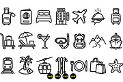 Travel Adventure Icon Set, an Illustration by designvectx (Thumbnail 3 of 3)