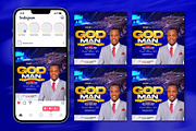 God in a Man Church Flyer Template, a Social Media Template by church flyer templates (Thumbnail 6 of 8)