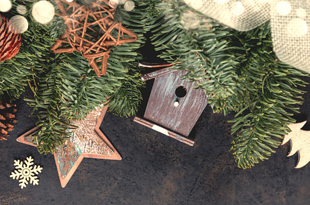 Christmas and New Year holiday background, banner, a Holiday Photo by Natalia Klenova's Shop