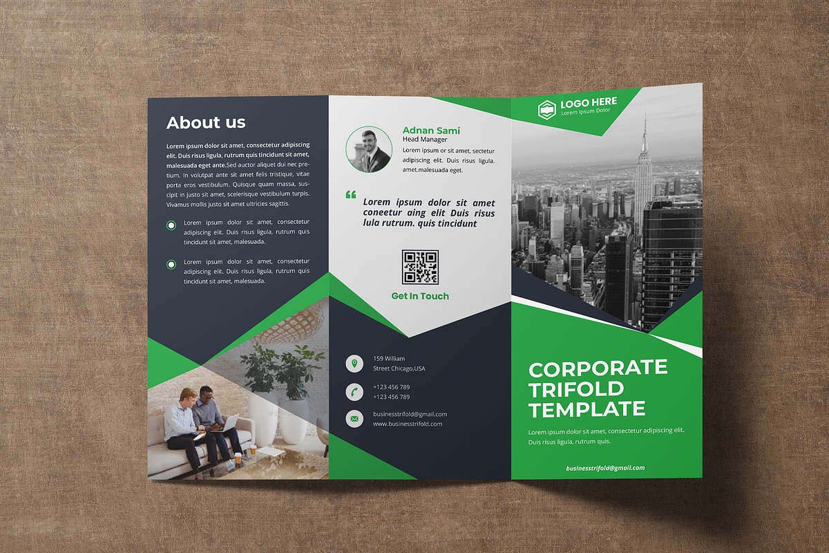 Corporate Trifold Brochure, a Brochure Template by SamiSimply7 (Photo 4 of 5)