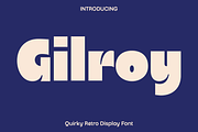 Gilroy - Retro Display Font, a Sans Serif Font by Luna Shop (Thumbnail 1 of 9)