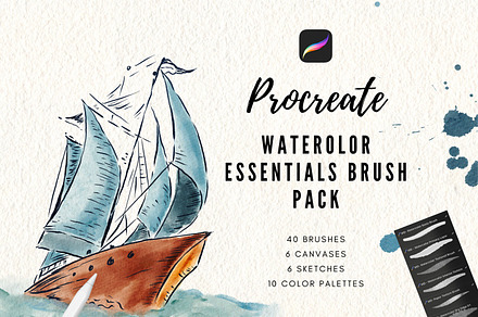 Procreate Watercolor Brush Pack