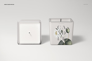 Frosted Glass Candle Mockup Set