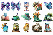 Watercolor Easter Clipart Bundle, an Illustration by Libby Wishes (Thumbnail 6 of 6)