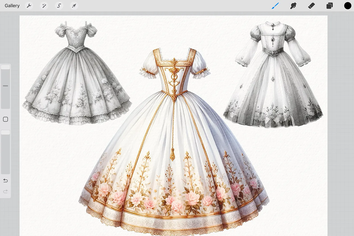 1000+ DRESS PROCREATE STAMPS, a Brush Add-On by BeeRubby (Photo 4 of 9)