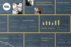 Blue Project Proposal Google Slide, a Presentation Template by graphicook