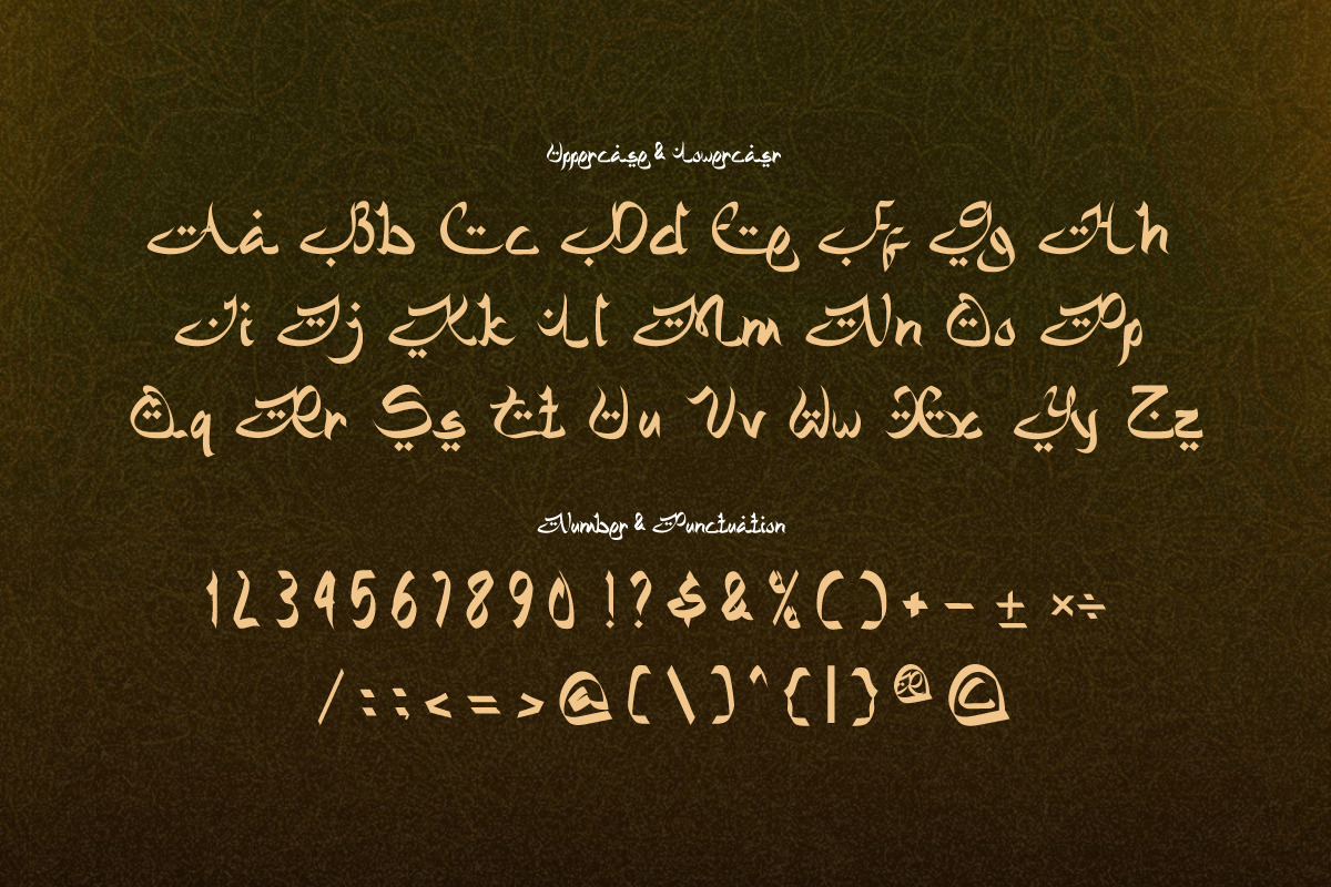 Yasin - An Arabic Decorative Font, a Handwritten Font by Afkari Studio (Photo 11 of 12)