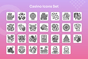 Casino Icons Set - Line, an Outline Icon by Kmg Design (Thumbnail 2 of 2)
