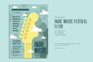 Indie Music Festfival flyer, a Flyer Template by AdamHasan