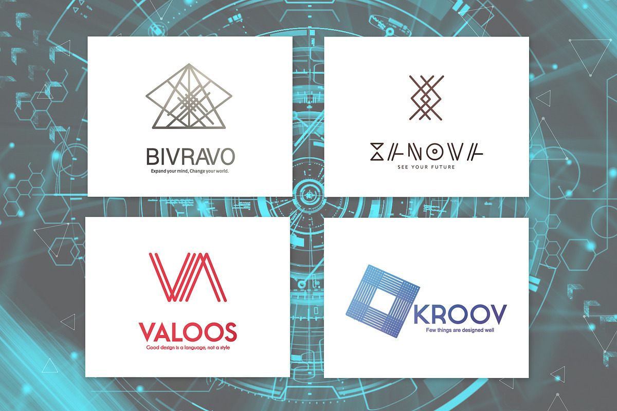 Futuristic & Geometric Logos Bundle, a Branding & Logo Template by AN Productions (Photo 6 of 47)