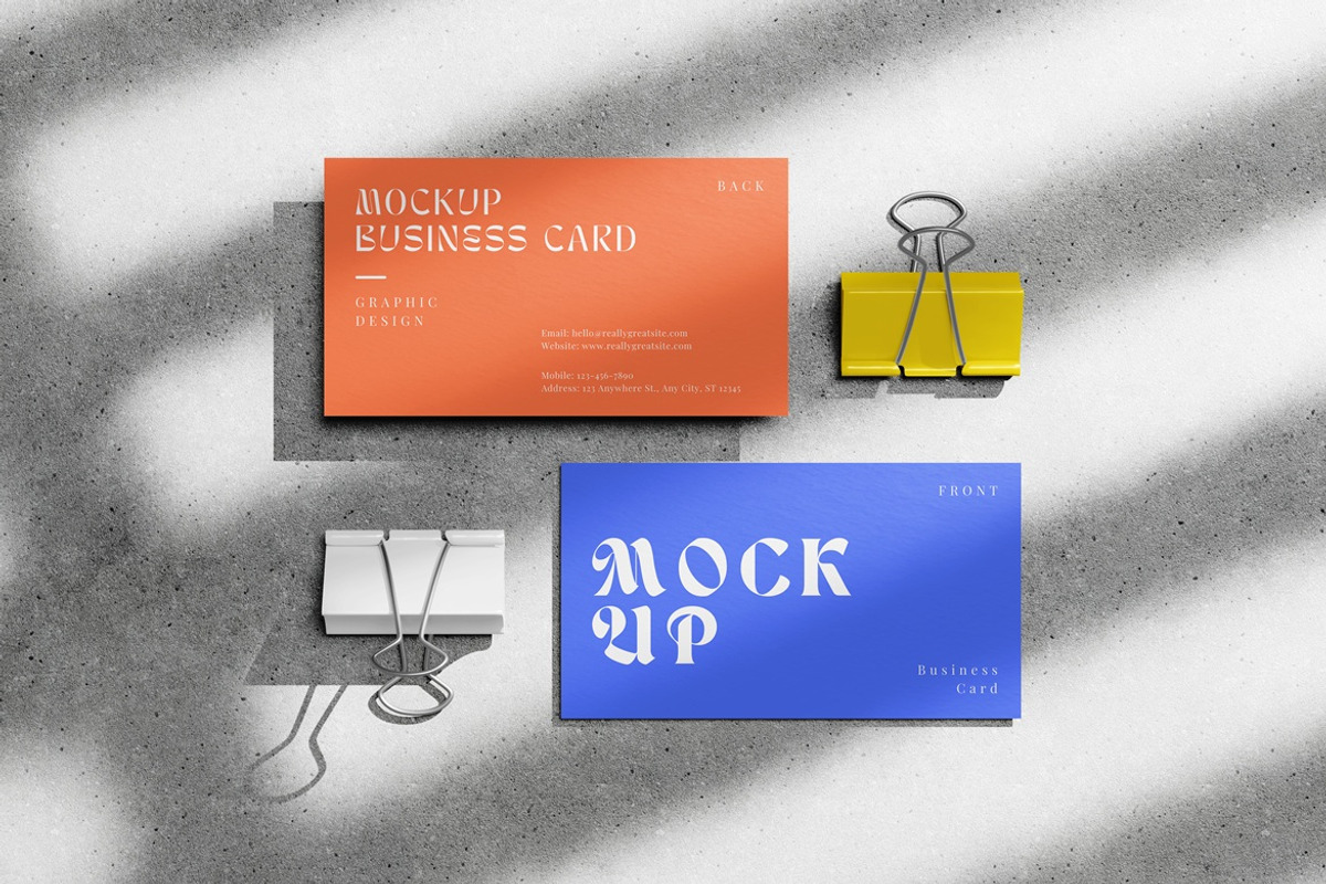 Business Card Mockups, an Advertising Mockup by Pexelyou (Photo 5 of 6)