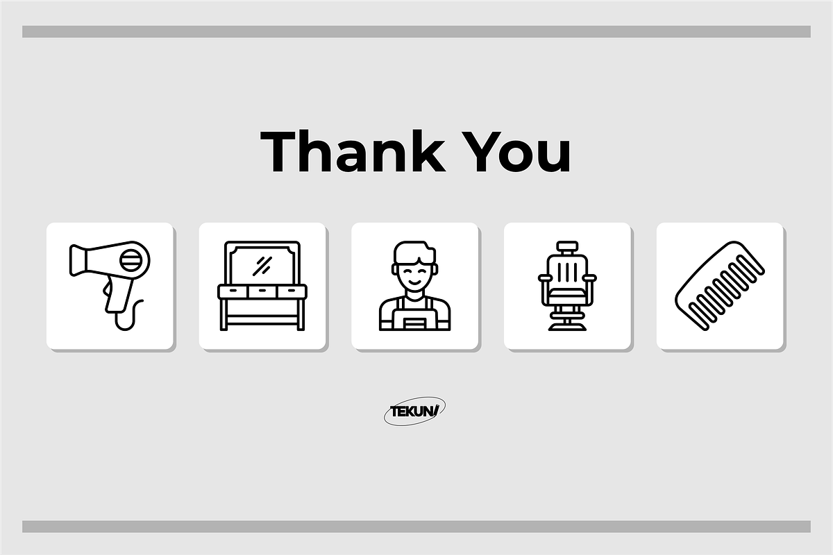 Barbershop Icons, an Outline Icon by Tekuni (Photo 6 of 6)