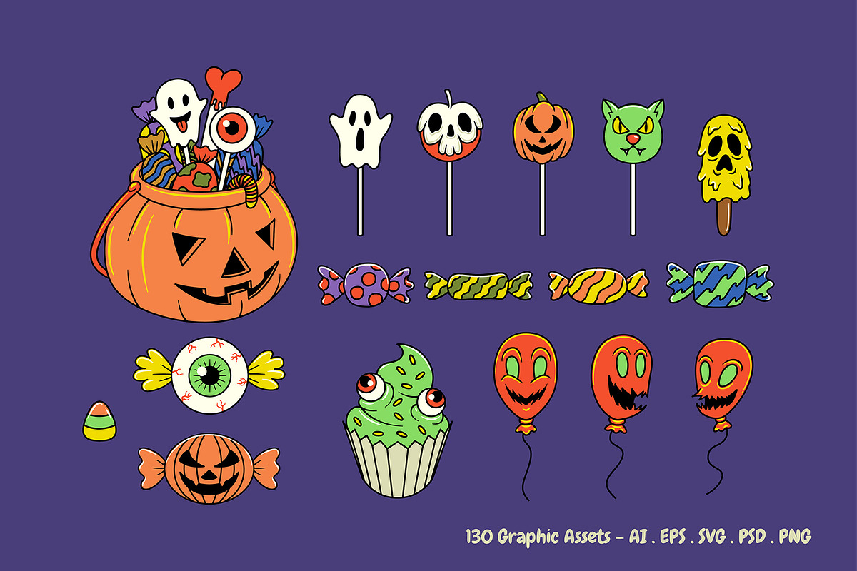 Halloween Creepers Graphic Pack, an Illustration by The Isian (Photo 8 of 17)