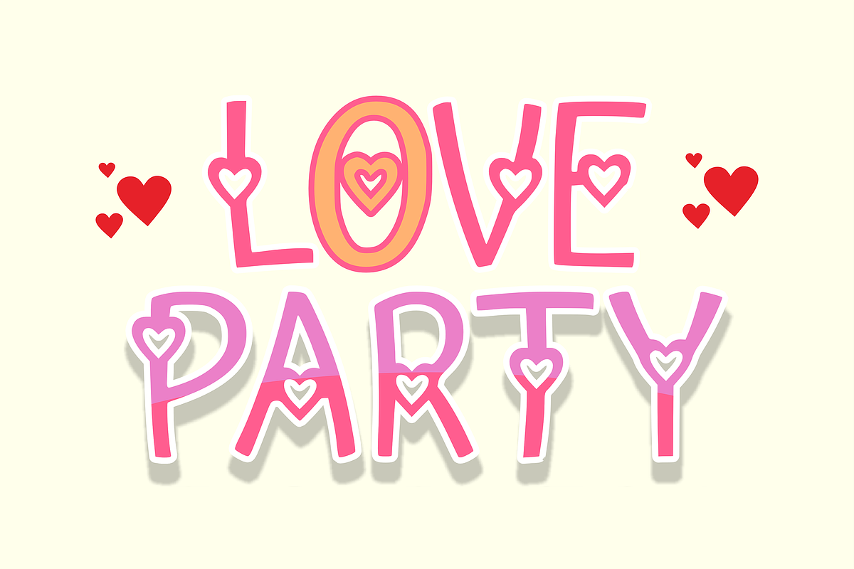 Valentine Day - Cartoon Font Types, a Font by KiddoGlyphs Studio (Photo 2 of 3)