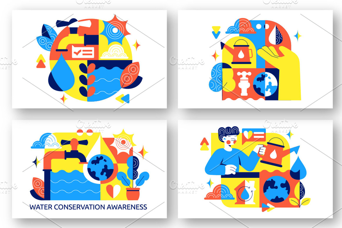 10 Water Conservation Awareness, a Person Illustration by denayunebgt (Photo 3 of 4)
